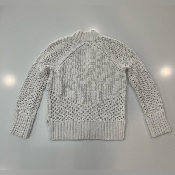 NWOT never worn abercrombie open front cardigan beige XXS open weave detail - Picture 6 of 8